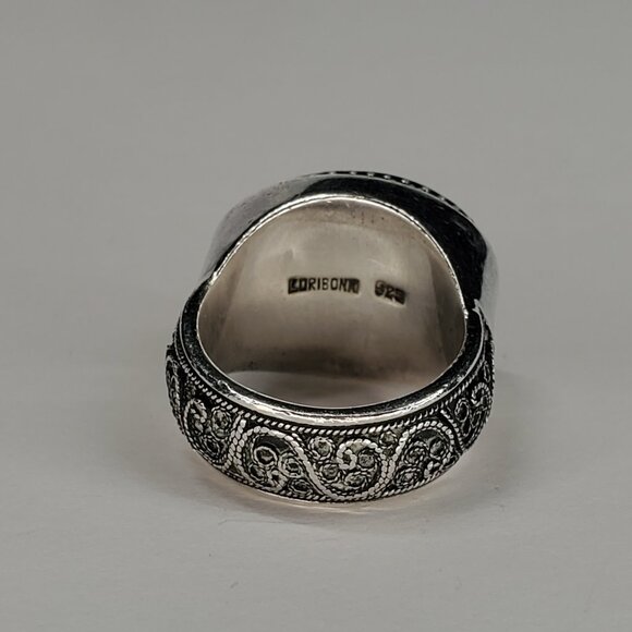 Lori Bonn Moonstone Filigree Sterling Silver Ring, Size 7 - Picture 5 of 9